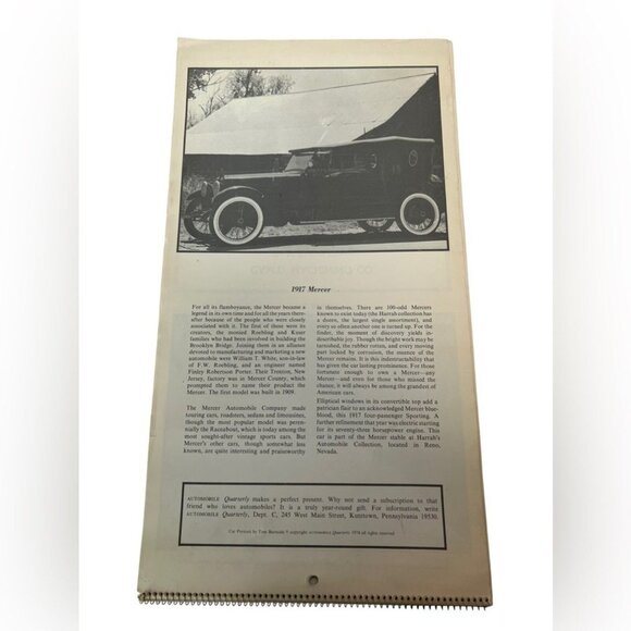 1974 Cam’d Machine Co yearly automobile calendar Pennsylvania - Picture 2 of 4